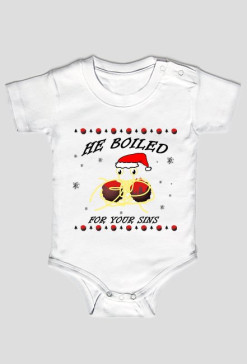 Świąteczne body niemowlęce Latający Potwór Spaghetti