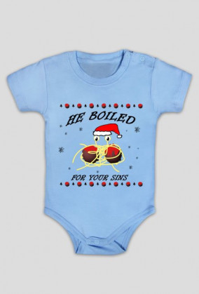 Świąteczne body niemowlęce Latający Potwór Spaghetti