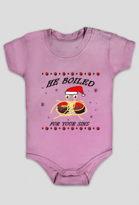 Świąteczne body niemowlęce Latający Potwór Spaghetti