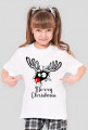 Śmieszny renifer - dziecięca koszulka świąteczna