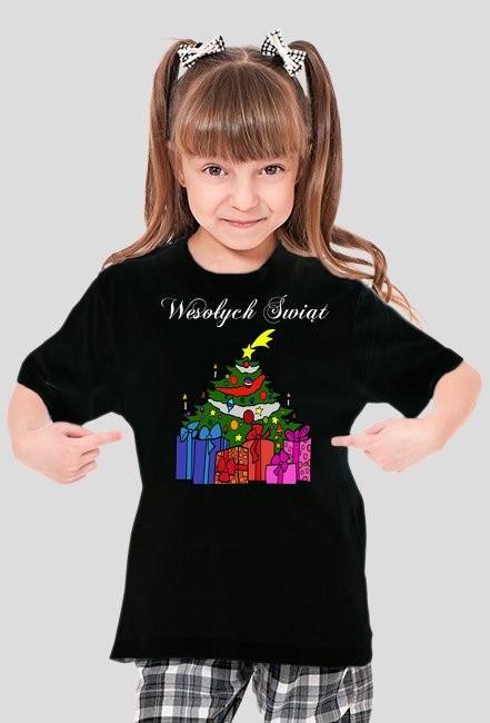 Koszulka dla Dziewczynki Świąteczna