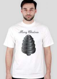 Choinka z opon - męska koszulka świąteczna
