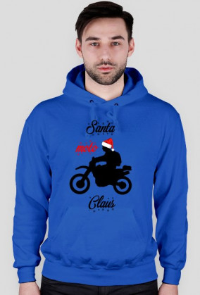 Santa moto claus - bluza męska świąteczna