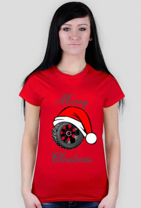 Świąteczna opona - damska koszulka świąteczna