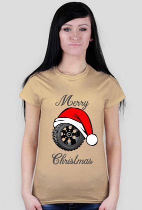 Świąteczna opona - damska koszulka świąteczna
