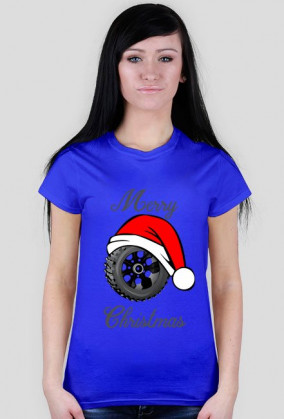 Świąteczna opona - damska koszulka świąteczna
