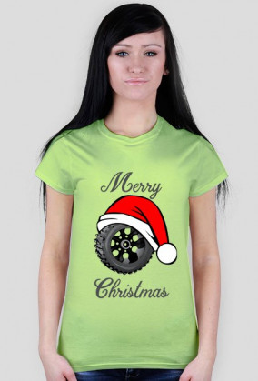 Świąteczna opona - damska koszulka świąteczna