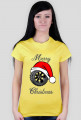 Świąteczna opona - damska koszulka świąteczna