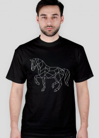 Biały koń- Koszulka męska