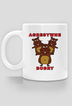 Agresywny kubek z bobrami