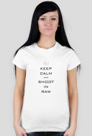 Keep Calm - Shoot in Raw | Koszulka fotograficzna