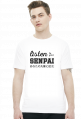Listen to your senpai - Koszulka dla fana anime (Męska, Czarny napis)