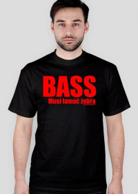 Koszulka "Bass musi łamać żebra" WB Car audio - napis czerwony