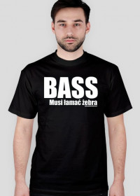 Koszulka "Bass musi łamać żebra" WB Car audio - napis biały