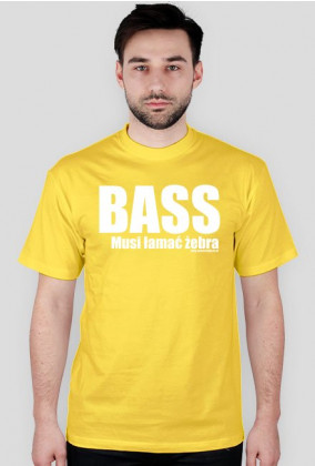 Koszulka "Bass musi łamać żebra" WB car audio - czerwona, napis biały
