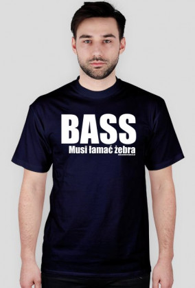Koszulka "Bass musi łamać żebra" WB car audio - czerwona, napis biały