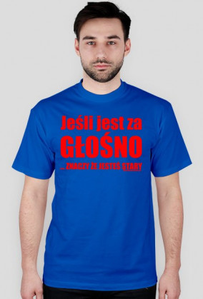 Koszulka "Jeśli jest za głośno..." WB car audio - biała, napis czerwony