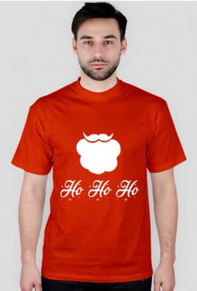 Broda mikołaja - męska koszulka świąteczna
