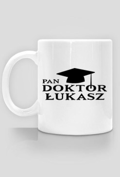 Kubek Pani Doktor z imieniem Łukasz