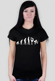 Koszulka skating Evolution z białym nadrukiem