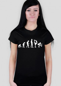 Koszulka skating Evolution z białym nadrukiem