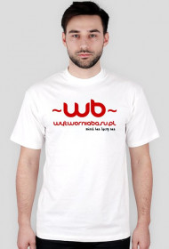 Koszulka WB Niech bass łączy nas - biała, czerwony napis