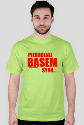 Koszulka "Pierdolnij basem..." WB audio napis cerwony