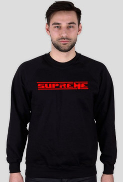 Bluza czarna męska bez kaptura SUPREME - M.P'Gaming