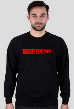 Bluza czarna męska bez kaptura SUPREME - M.P'Gaming
