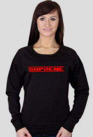 Bluza czarna damska bez kaptura SUPREME - M.P'Gaming