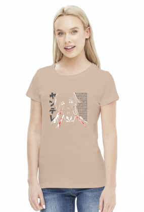 Koszulka anime Mirai Nikki Yandere (gray hiragana) (Damska)