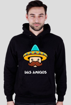 HOODIE "DAS AMIGOS" (BLACK)