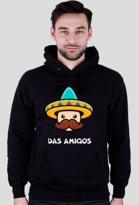 HOODIE "DAS AMIGOS" (BLACK)