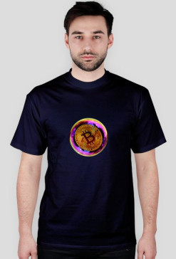 koszulka bitcoin (granatowa, męska)
