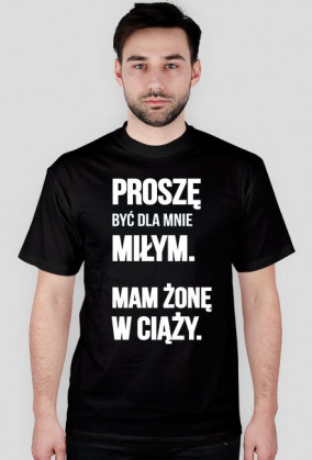 Jednokolorowa koszulka - Żona w ciąży