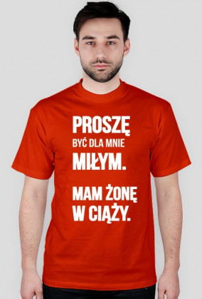 Jednokolorowa koszulka - Żona w ciąży