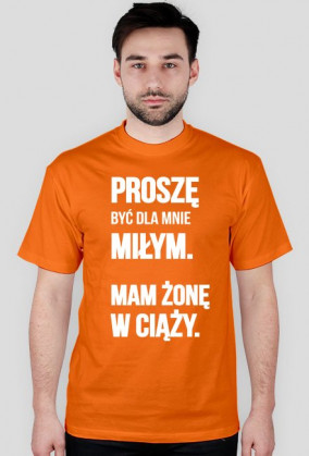 Jednokolorowa koszulka - Żona w ciąży