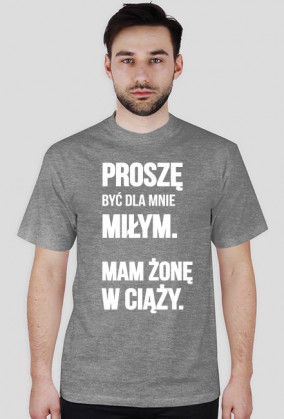 Jednokolorowa koszulka - Żona w ciąży