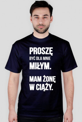 Jednokolorowa koszulka - Żona w ciąży