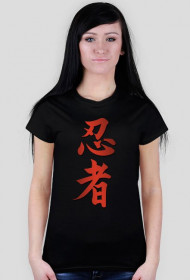 KOSZULKA NINJA DAMSKA T-Shirt Ninjutsu Kanji NINJAGAMESPL