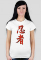 KOSZULKA NINJA DAMSKA T-Shirt Ninjutsu Kanji NINJAGAMESPL