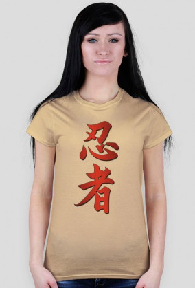 KOSZULKA NINJA DAMSKA T-Shirt Ninjutsu Kanji NINJAGAMESPL