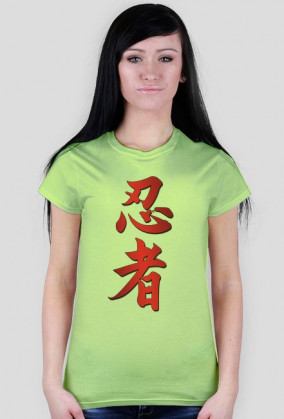 KOSZULKA NINJA DAMSKA T-Shirt Ninjutsu Kanji NINJAGAMESPL