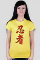 KOSZULKA NINJA DAMSKA T-Shirt Ninjutsu Kanji NINJAGAMESPL