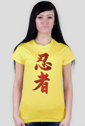 KOSZULKA NINJA DAMSKA T-Shirt Ninjutsu Kanji NINJAGAMESPL