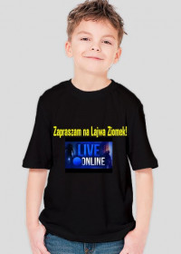 Koszulka Dziecięca + Logo Live i Tekst (Zapraszam na Lajwa Ziomek!)