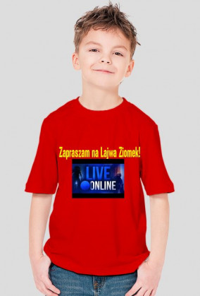 Koszulka Dziecięca + Logo Live i Tekst (Zapraszam na Lajwa Ziomek!)