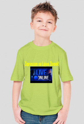 Koszulka Dziecięca + Logo Live i Tekst (Zapraszam na Lajwa Ziomek!)