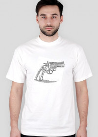 T-shirt męski pistolet