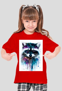 T-shirt dziewczęcy PixieCold Raccoon